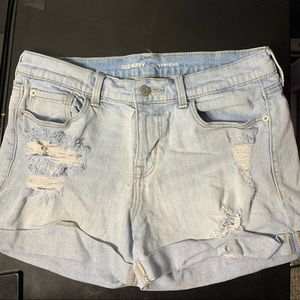 Old Navy BoyFriend Light Blue Ripped Jean shorts